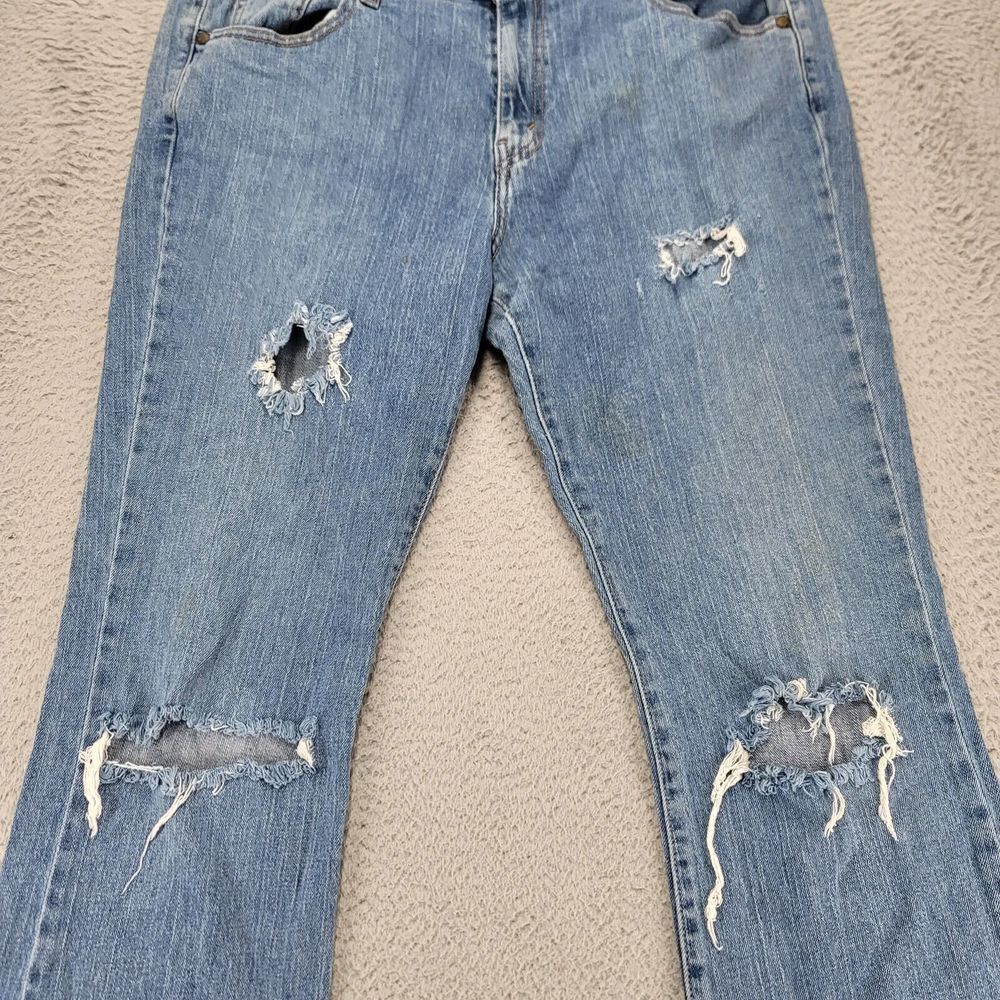 Vintage Levi's Jeans Womens 16m Blue Denim 515 Nouveau Bootcut‎ Distressed Y2K - Picture 3 of 14